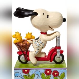 Snoopy Jim Shore on Red Scooter